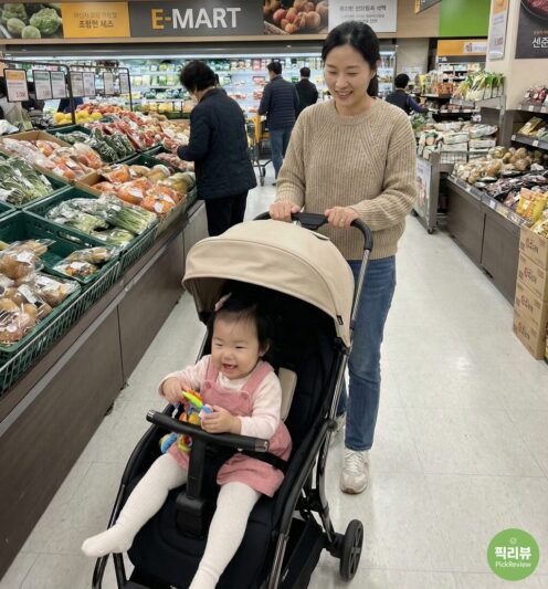 타보 휴대용유모차 사용모습