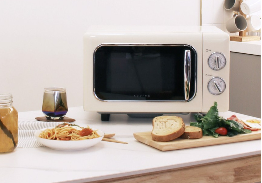 실출력 700W, 쿠잉전자 레트로 전자레인지 다이얼식 20L