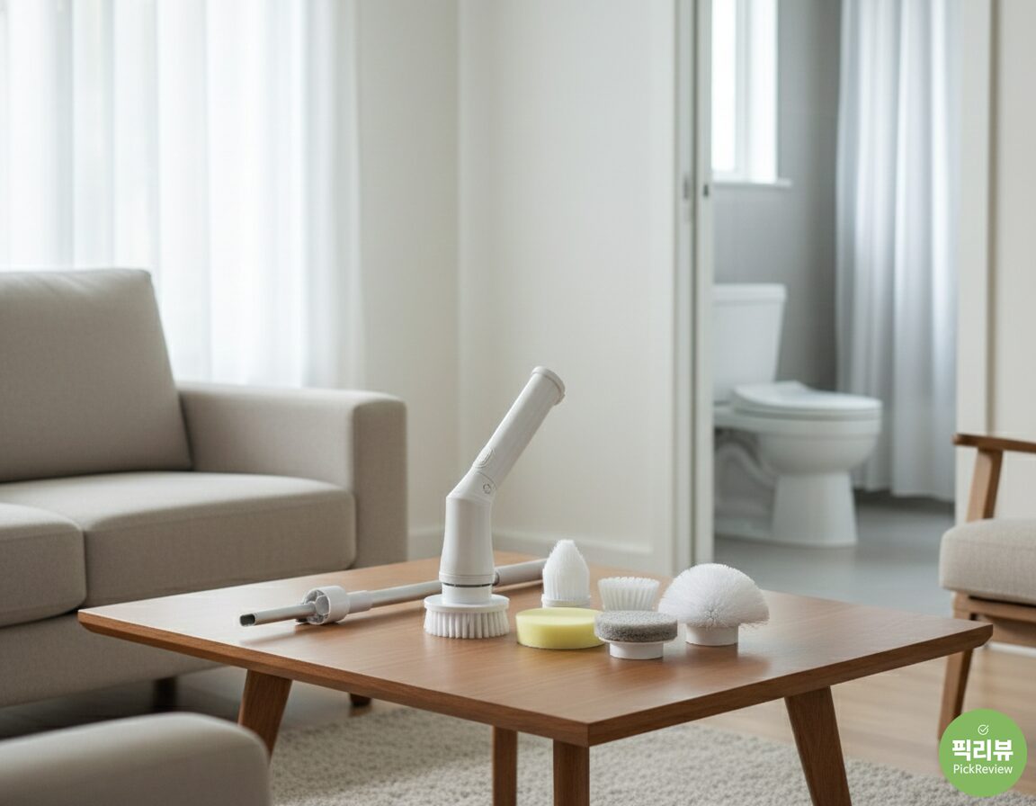 88그로스 화장실 무선 전동 욕실 청소기 제품진열사진