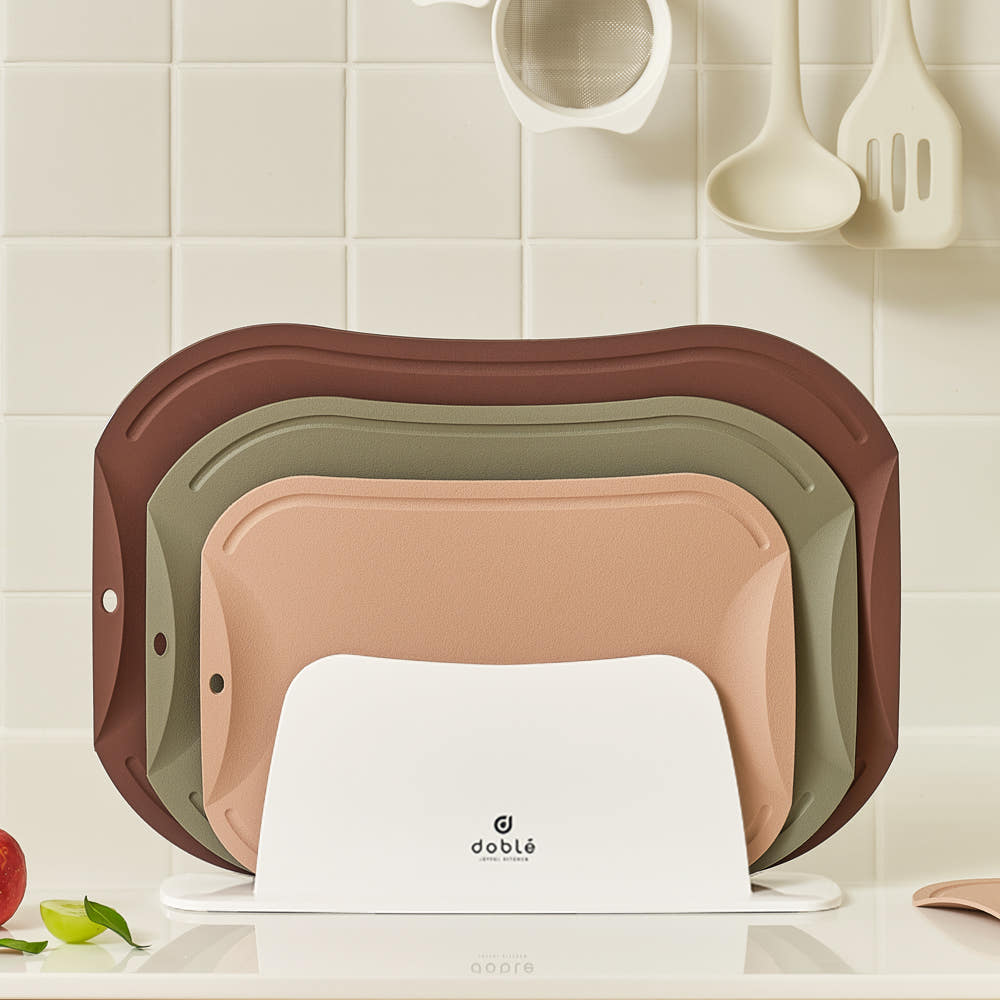 도블레 프리미어 칼집 안나는 도마 3종 세트(L+M+S)+도마거치대