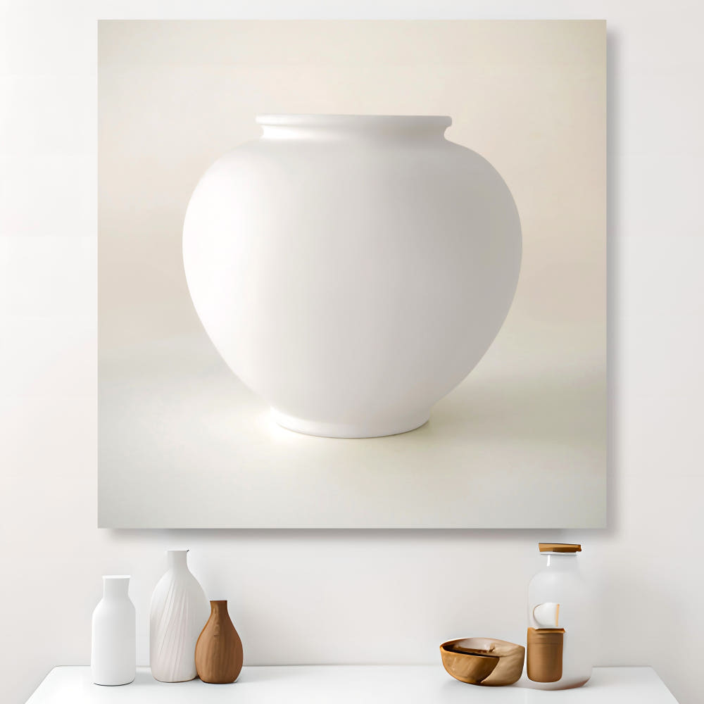 다복 달항아리 80x80cm 액자