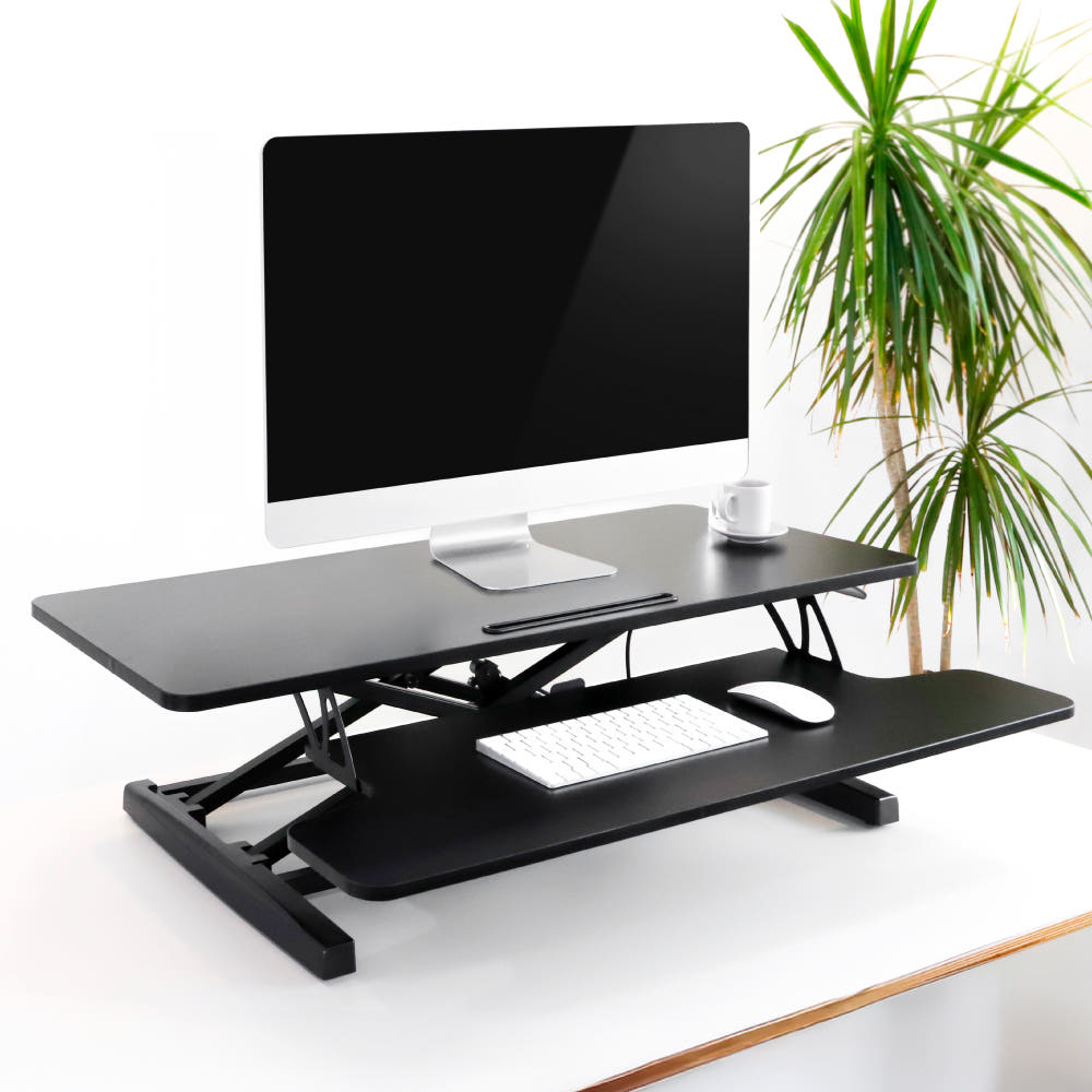 루나랩 높이조절 스탠딩 책상 높낮이조절 수동 모션데스크 Lite 블랙 800