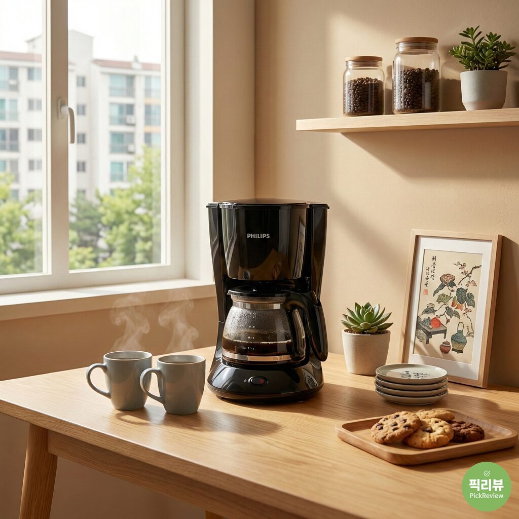 [2026] 필립스 커피메이커 데일리컬렉션 장단점 총정리: 30분 자동 차단, 약일까 독일까? (구매 전 필수체크)