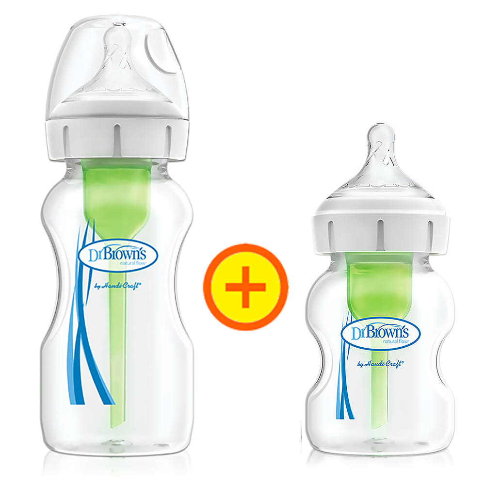 닥터브라운 PP 1+1 젖병용량 젖꼭지단계 임의선택, 와이드넥옵션스+