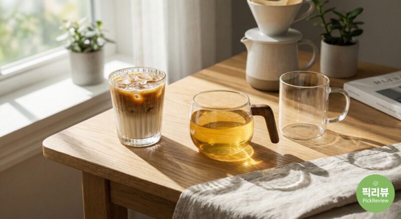 네이버 쿠팡 판매량 높은 홈카페 내열 유리컵 및 글라스락 머그컵 제품 리스트