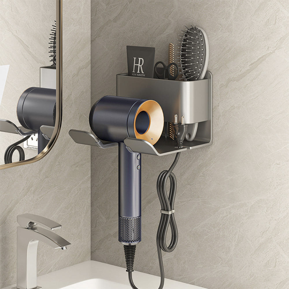 무타공 수납형 드라이기거치대 고급형 드라이기걸이 드라이거치대