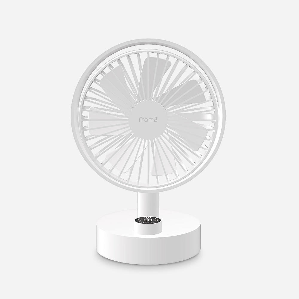 프롬비 아이스윈드 무선 탁상용 선풍기 자동회전 BLDC 저소음 FD230 화이트