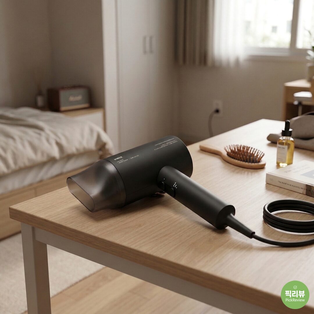 가성비 헤어드라이기 추천, 유닉스 헤어드라이기 1800W 소음테스트 및 사용자 유효 후기 분석