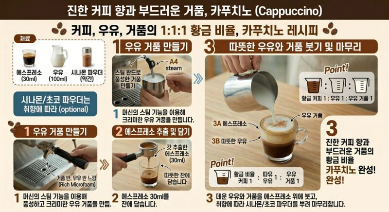 카프치노 레시피