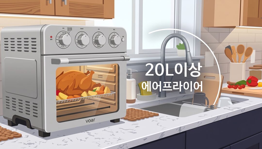 20L 이상 오븐형 대용량 에어프라이어 추천 가격대별 TOP6 실사용후기 및 제품비교